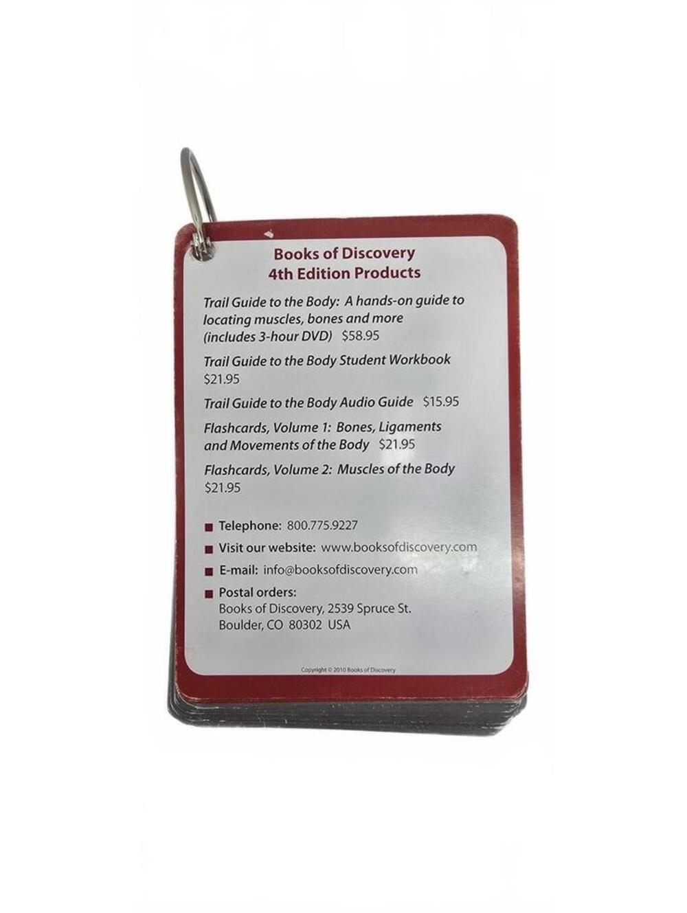 Books of Discovery 4th Edition Trail Guide to the Body Flashcards